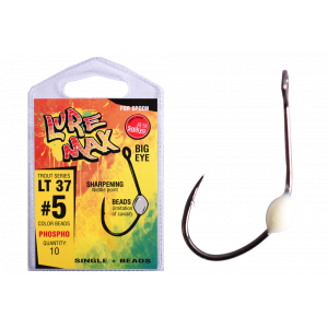Крючки LureMax Trout LT37 # 5 Phospho (10шт)