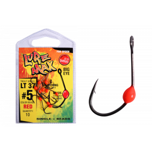 Крючки LureMax Trout LT37 #5 Red (10шт)